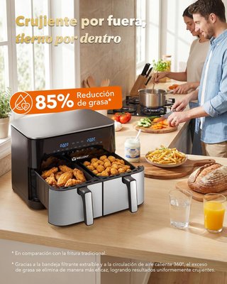 SIN ABRIR Freidora Doble Cesta 11L 2600W