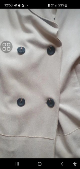 Chaleco largo efecto ante Zara beige