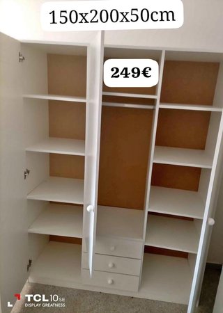Armario madera 150x200x50cm