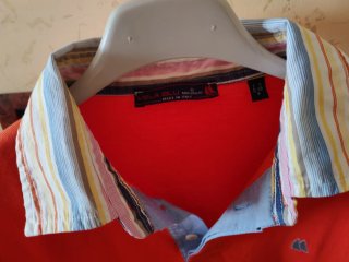 Polo uomo arancione collo camicia