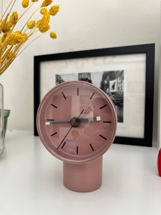 Reloj despertador IKEA BONDTOLVAN rosa y gris