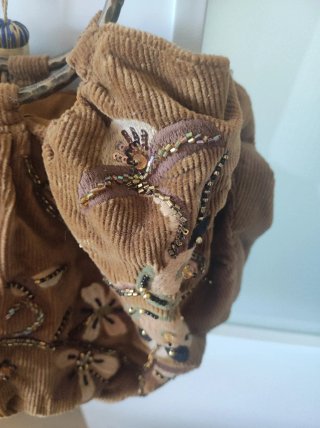 Bolso Zara Marrón con Abalorios