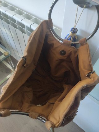 Bolso Zara Marrón con Abalorios