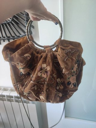 Bolso Zara Marrón con Abalorios
