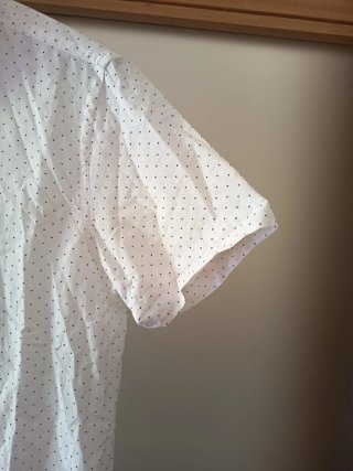 Camisa Zara Homem Manga Curta Padrão Pontos