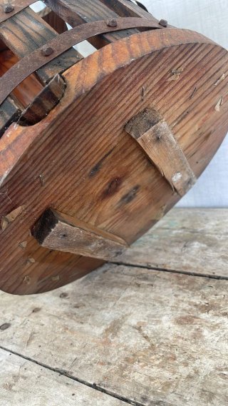 Prensa de Vino Antigua de Madera