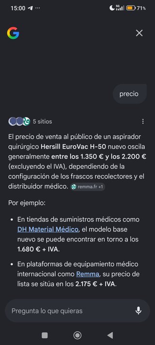 Aspirador Quirúrgico Azul