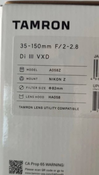 Tamron 35-150mm F/2-2.8 para Nikon Z