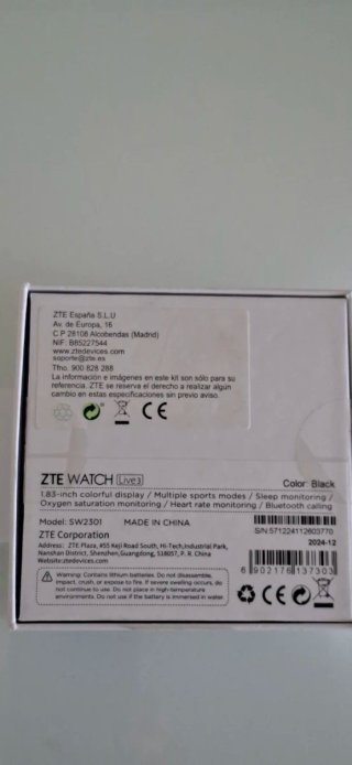 Reloj inteligente ZTE Watch Live 3.