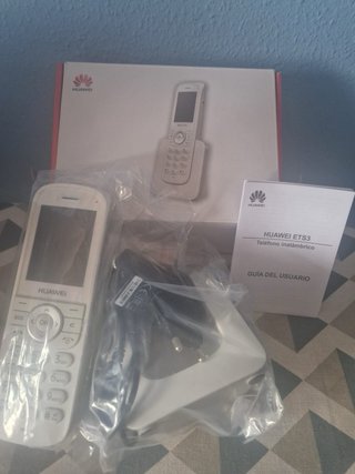 Teléfono Huawei Blanco con Base y Cargador