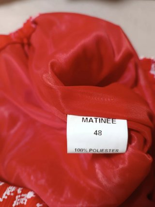 Falda Matinee Estampada Flores Roja