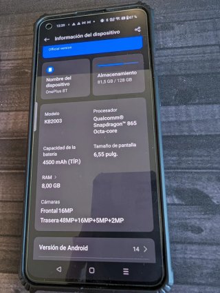 OnePlus 8T 5G Plateado