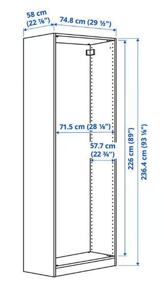 Estructura armario PAX 75x58x236 cm