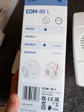 Extractor de Baño S&P EDM-80 L