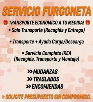 Servicio de Furgoneta Mudanzas y Más...