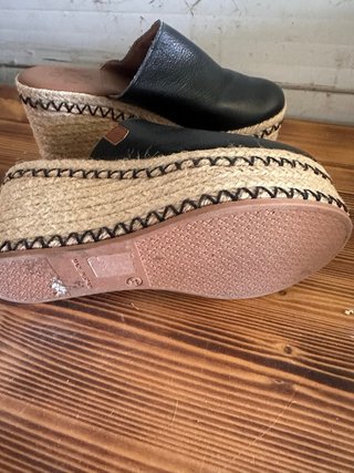 Zuecos Popa Cuña Yute Negro