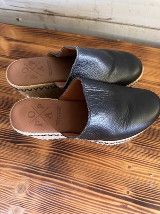 Zuecos Popa Cuña Yute Negro