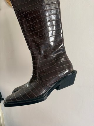 Botas altas Zara efecto piel cocodrilo