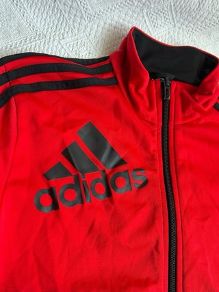 Chaqueta Adidas Roja y Negra | Sudadera Deportiva