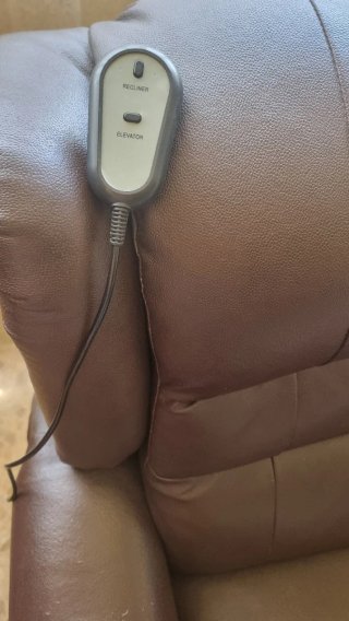 Sillón reclinable eléctrico de piel