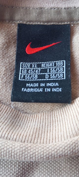 Camiseta Nike Talla XL Beige