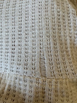 Top Crochet Beige Mujer Talla S