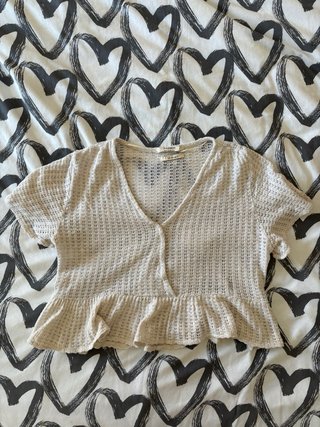 Top Crochet Beige Mujer Talla S