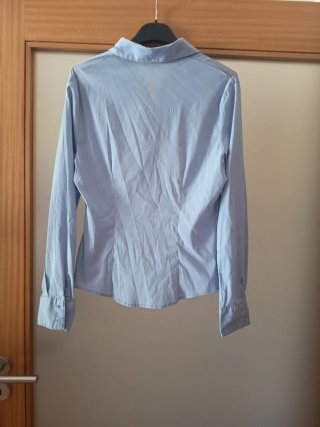Camisa homem manga comprida azul