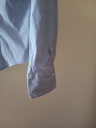 Camisa homem manga comprida azul