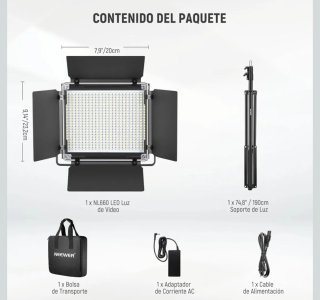 Neewer 660 LED Bi-Color Luz Video