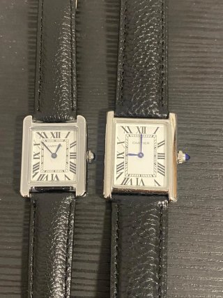 Reloj Cartier Plata y Negro