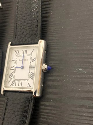 Reloj Cartier Plata y Negro