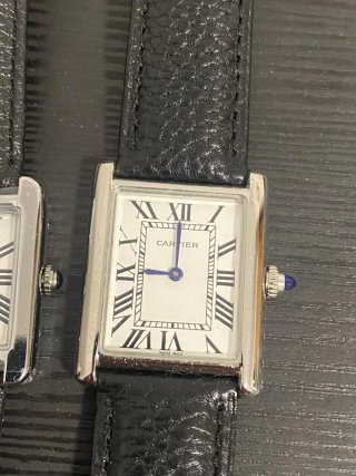 Reloj Cartier Plata y Negro