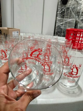 Confezione di 32 bicchieri in cristallo fine Cruzcampo Birra sidro