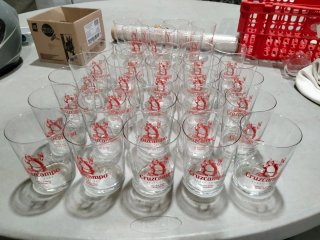 Confezione di 32 bicchieri in cristallo fine Cruzcampo Birra sidro