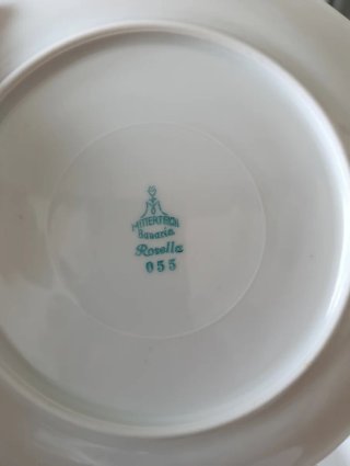 12 Piattini Porcellana Misti Oro Bianco