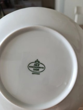 12 Piattini Porcellana Misti Oro Bianco
