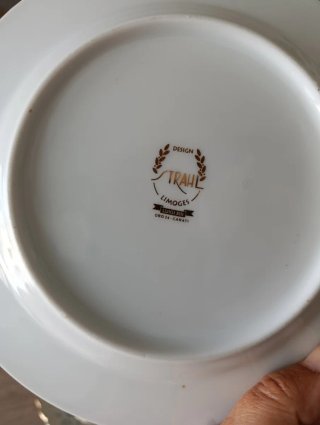 12 Piattini Porcellana Misti Oro Bianco