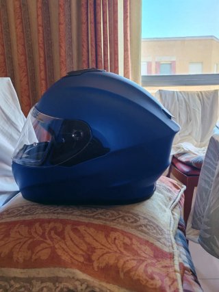 Casco Integral talla M Moto Azul Ixs