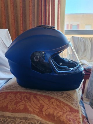 Casco Integral talla M Moto Azul Ixs