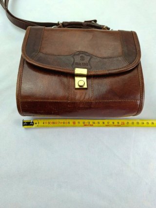 Bolso Vrai Cuir Cuero Marrón Vintage 90s