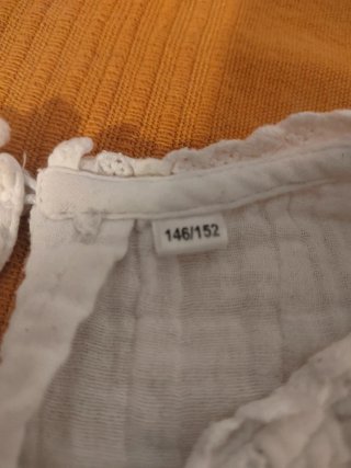 Blusa blanca niña. De 146 a152 cm