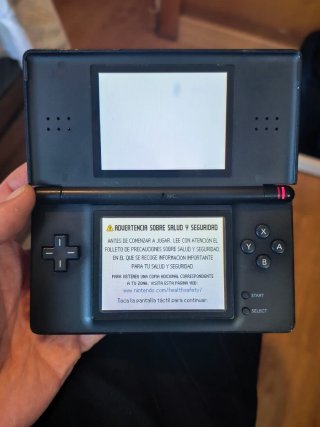 Nintendo DS Lite Negra con cargador y lápiz