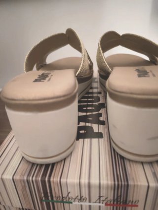 Ciabatte Paquita Beige/Oro