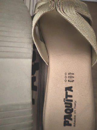 Ciabatte Paquita Beige/Oro