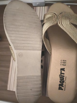Ciabatte Paquita Beige/Oro