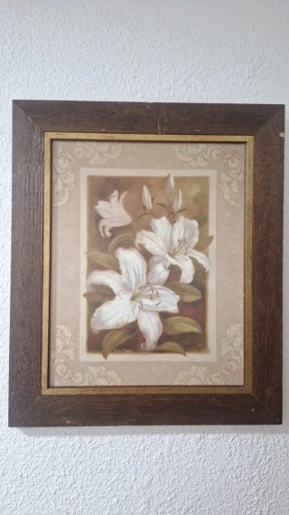 Cuadro Decorativo Olivos y Jarrón