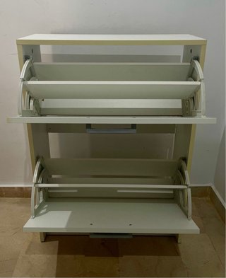 Mueble zapatero blanco 2 puertas