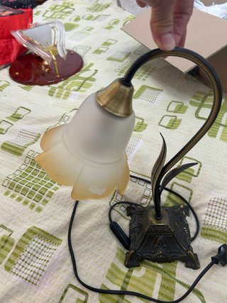 2 Lámparas Mesita Noche Doradas