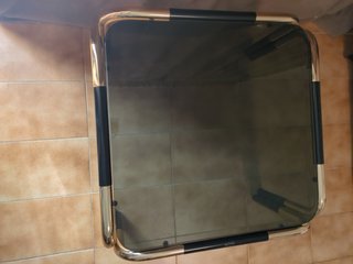 Mesas auxiliares cristal y metal 110x60 y 65x65